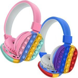 Pop It Headphones For Kids Toy Fidget Wireless Headphones